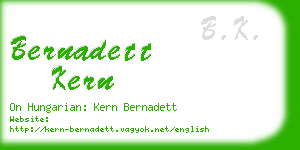 bernadett kern business card